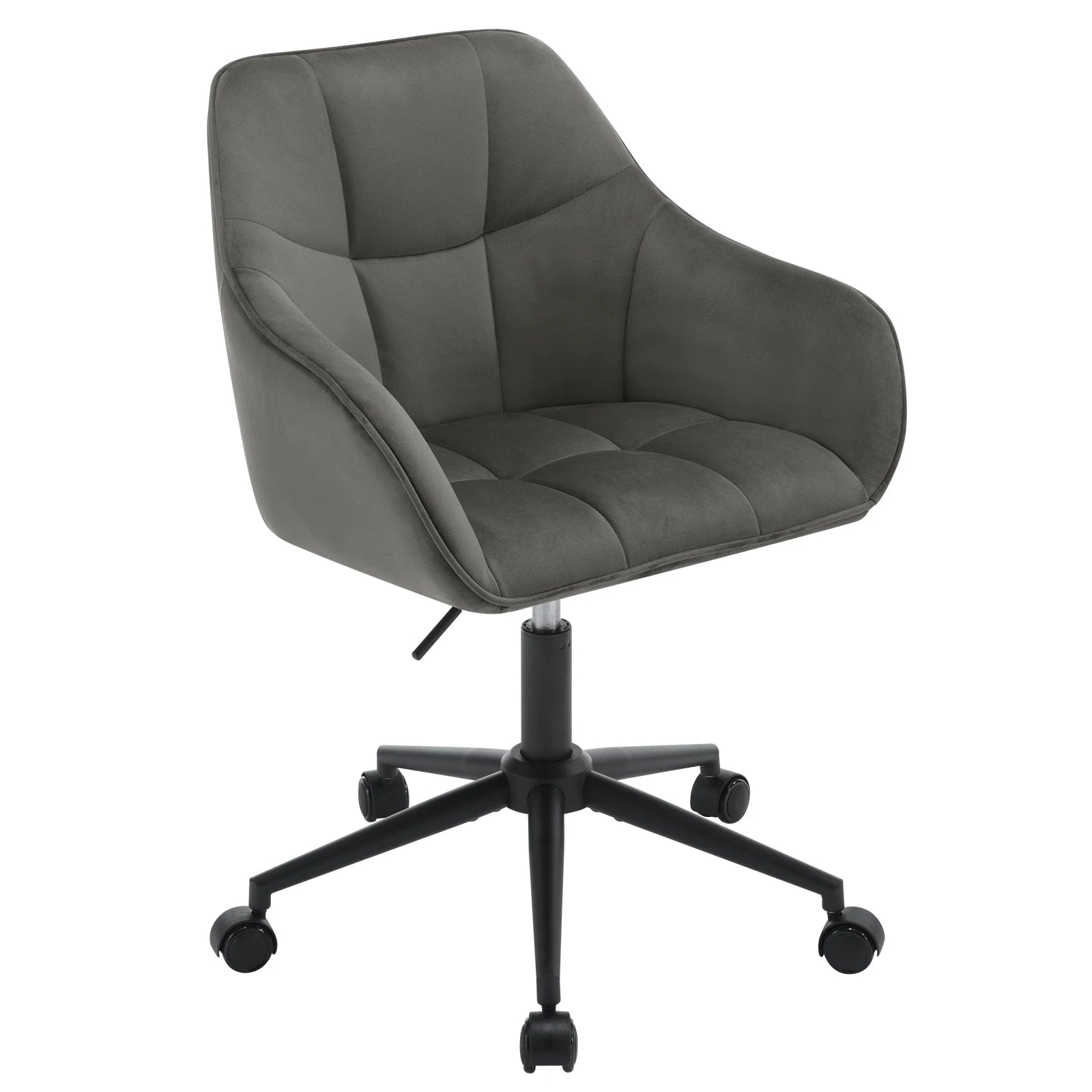 Velvet Office Chair – Swivel & Adjustable with Armrests