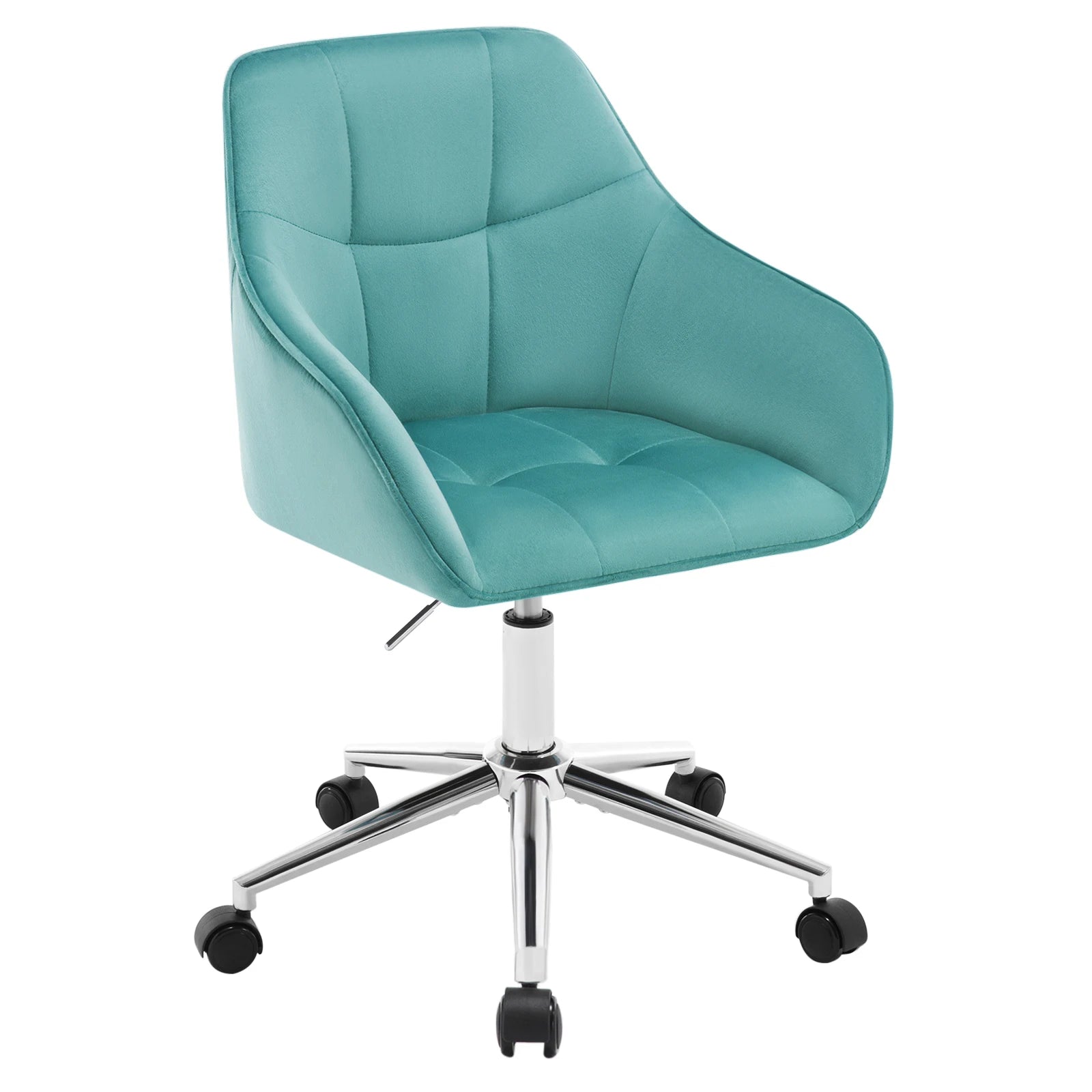 Velvet Office Chair – Swivel & Adjustable with Armrests