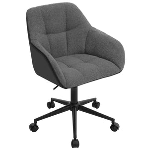 Velvet Office Chair – Swivel & Adjustable with Armrests