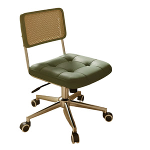 Ergonomic Home Office Chair with Armrests – Mesh Back & Soft Leather Cushion