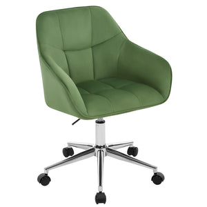 Velvet Office Chair – Swivel & Adjustable with Armrests