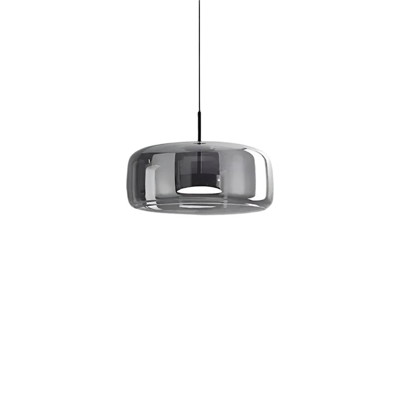 Modern Glass LED Pendant Light – Cognac or Smoky Grey